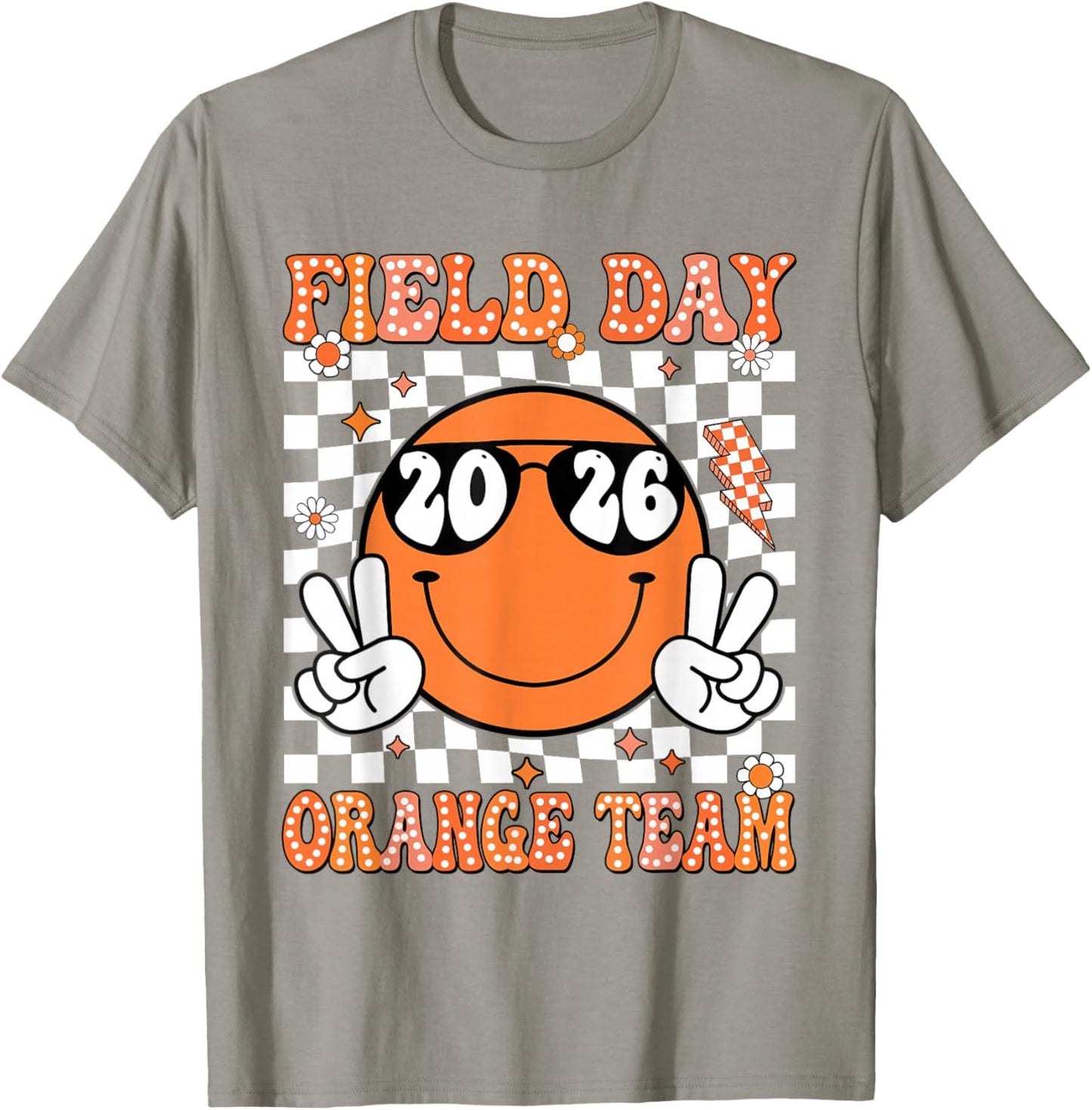 Field Day Orange Team Funny for Teacher Kids Field Day Games T-Shirt - T-Shirt | Sand