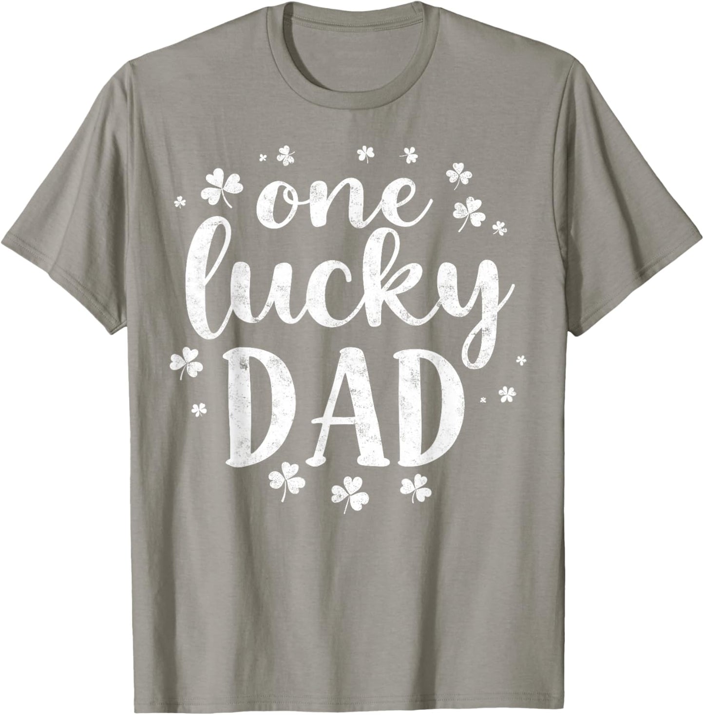 Saint Paddy's Patrick’s Day One Lucky Dad Father Shamrock T-Shirt - T-Shirt | Sand