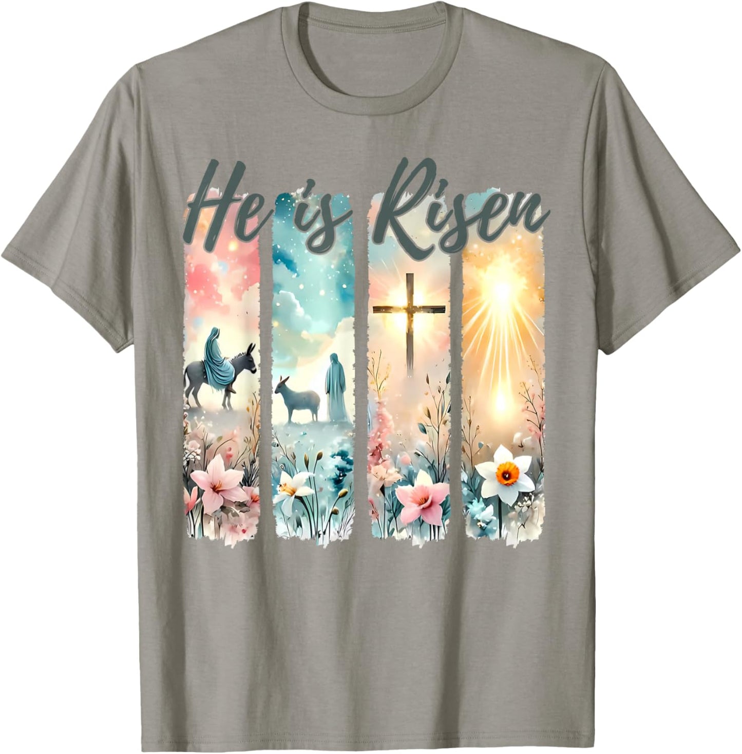 Faith Hope Love Christian Jesus Cross Resurrection Sunday. T-Shirt - T-Shirt | Sand
