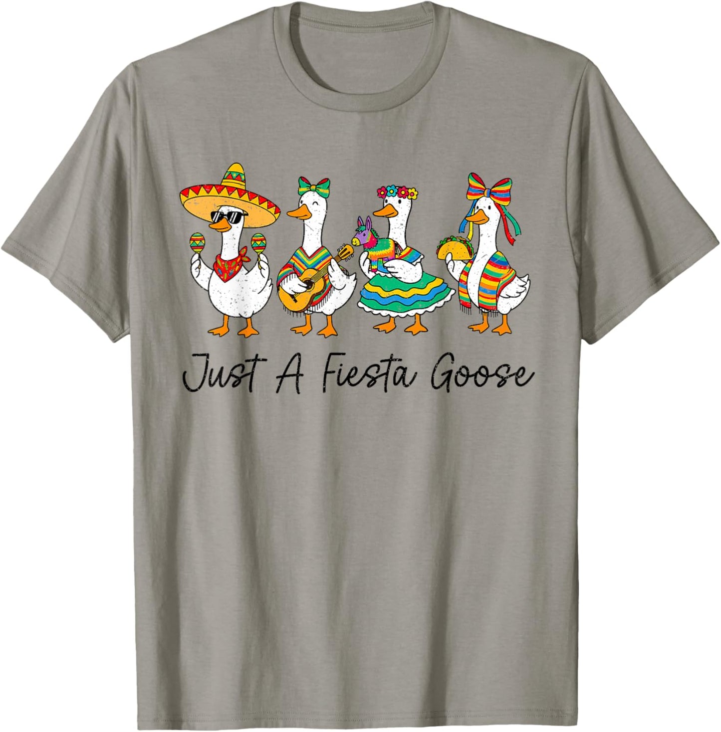 Funny Fiesta Goose Cinco De Mayo Fiesta Mexican 5 De Mayo T-Shirt - T-Shirt | Sand