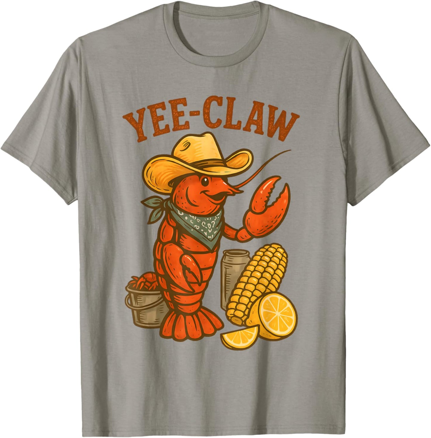 Yee Claw Funny Crawfish Cajun Seafood Party Boys Kids Men T-Shirt - T-Shirt | Sand