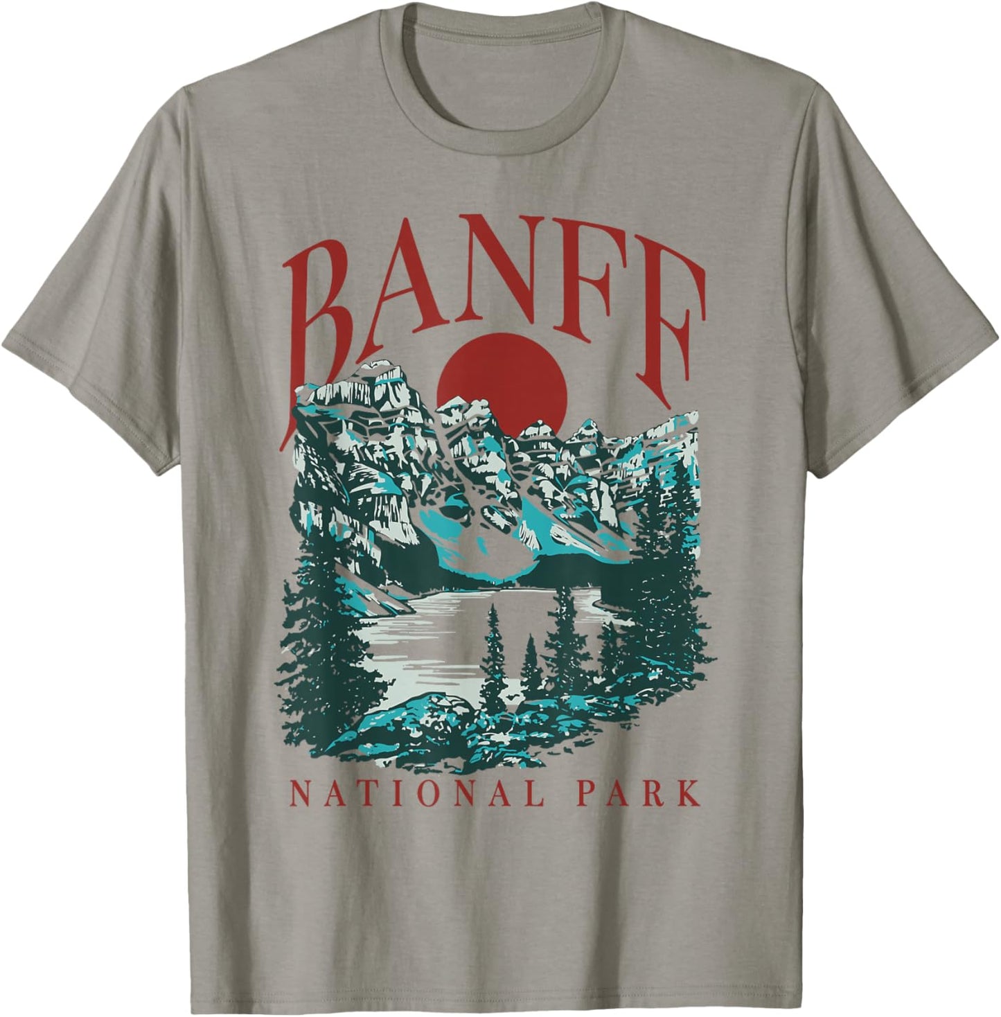 Banff National Park Canada Vintage Inspired T-Shirt - T-Shirt | Sand
