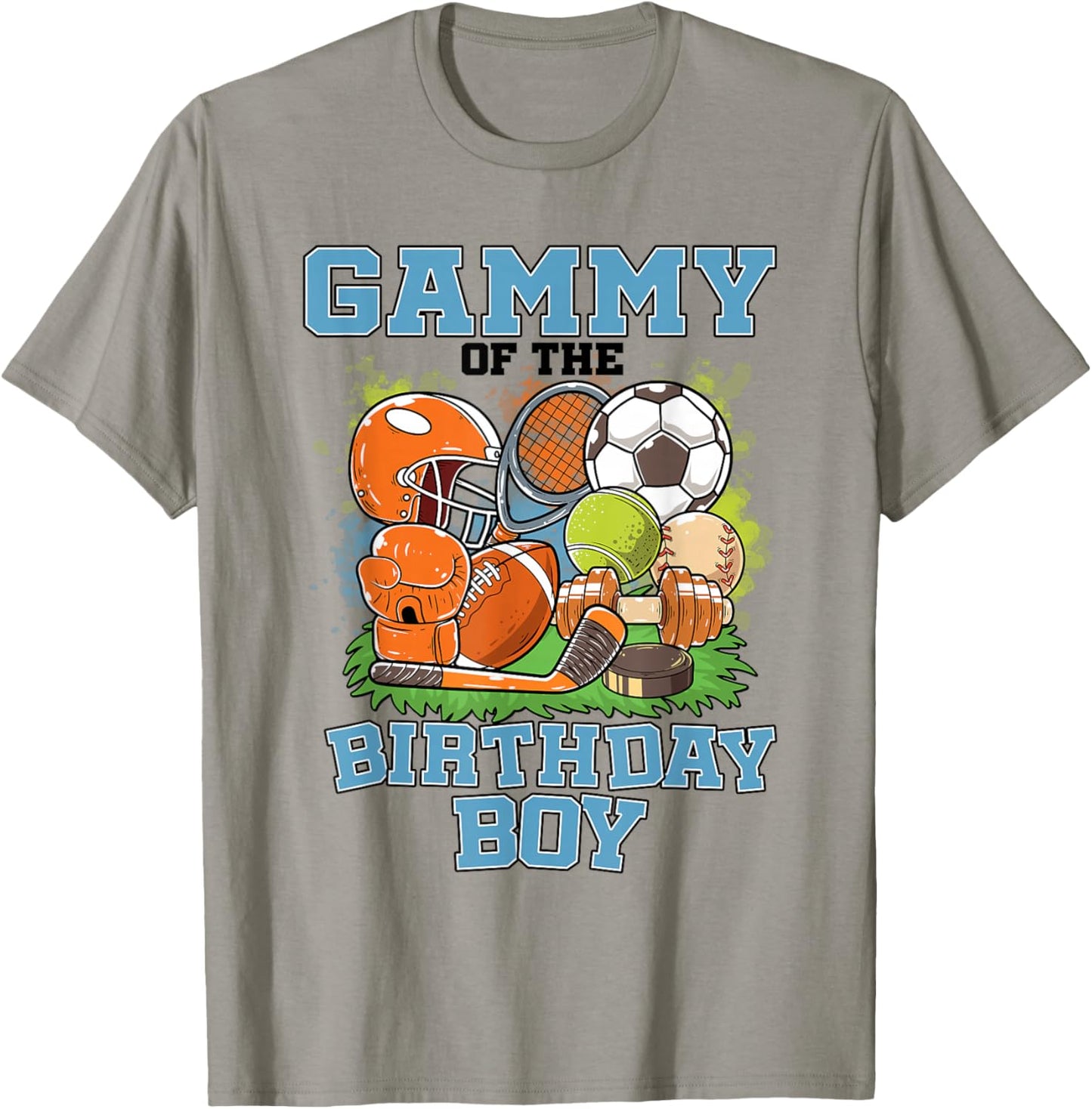 All Star Gammy of The Birthday Boy Basketball Soccer T-Shirt - T-Shirt | Sand