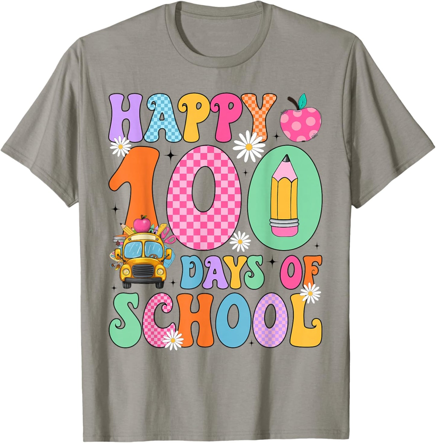 100 Days of School Students Teachers 100th Day of School T-Shirt - T-Shirt | Sand
