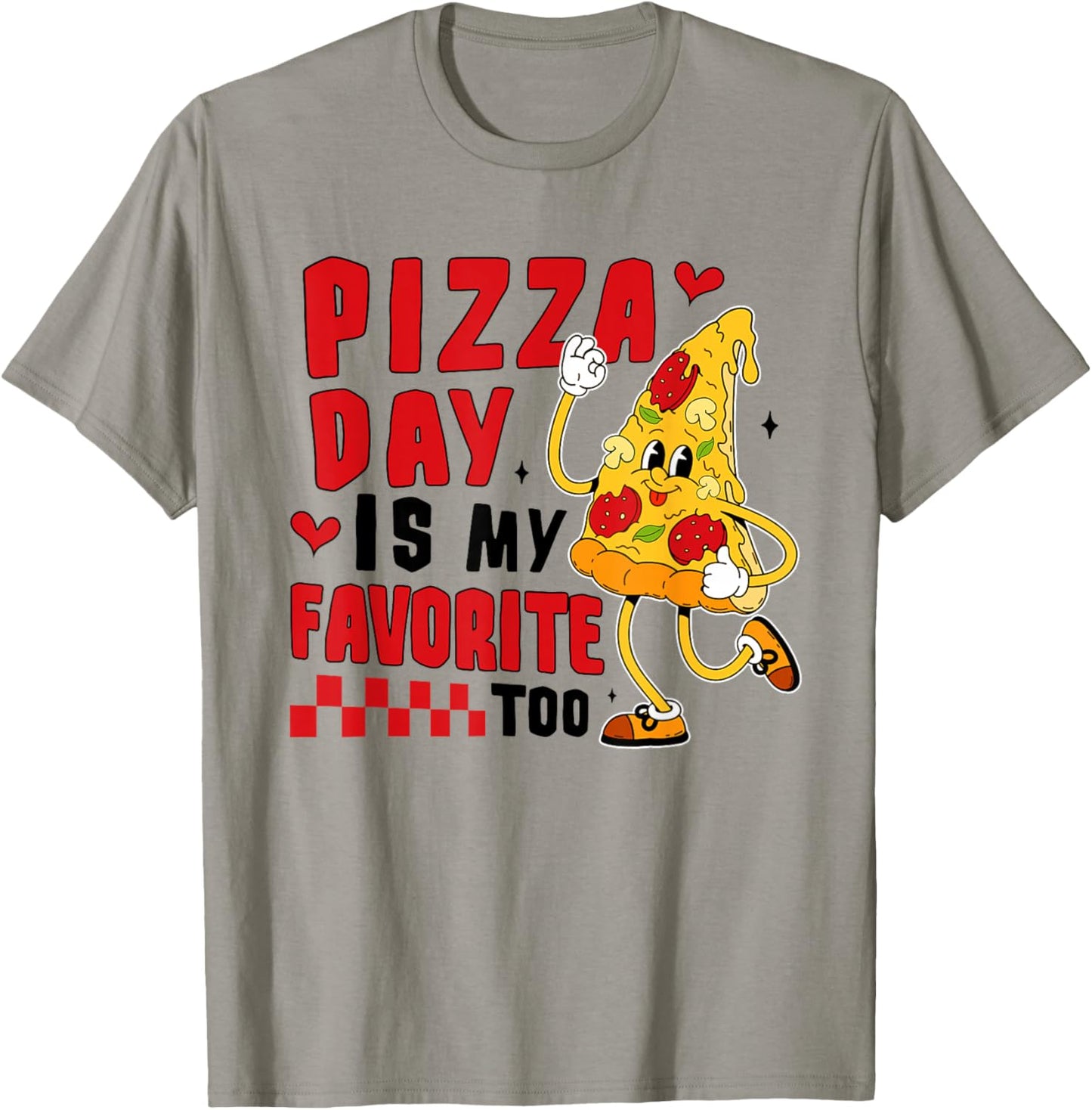 Lunch Lady Squad Cafeteria Worker Pizza Day is My Favorite T-Shirt - T-Shirt | Sand