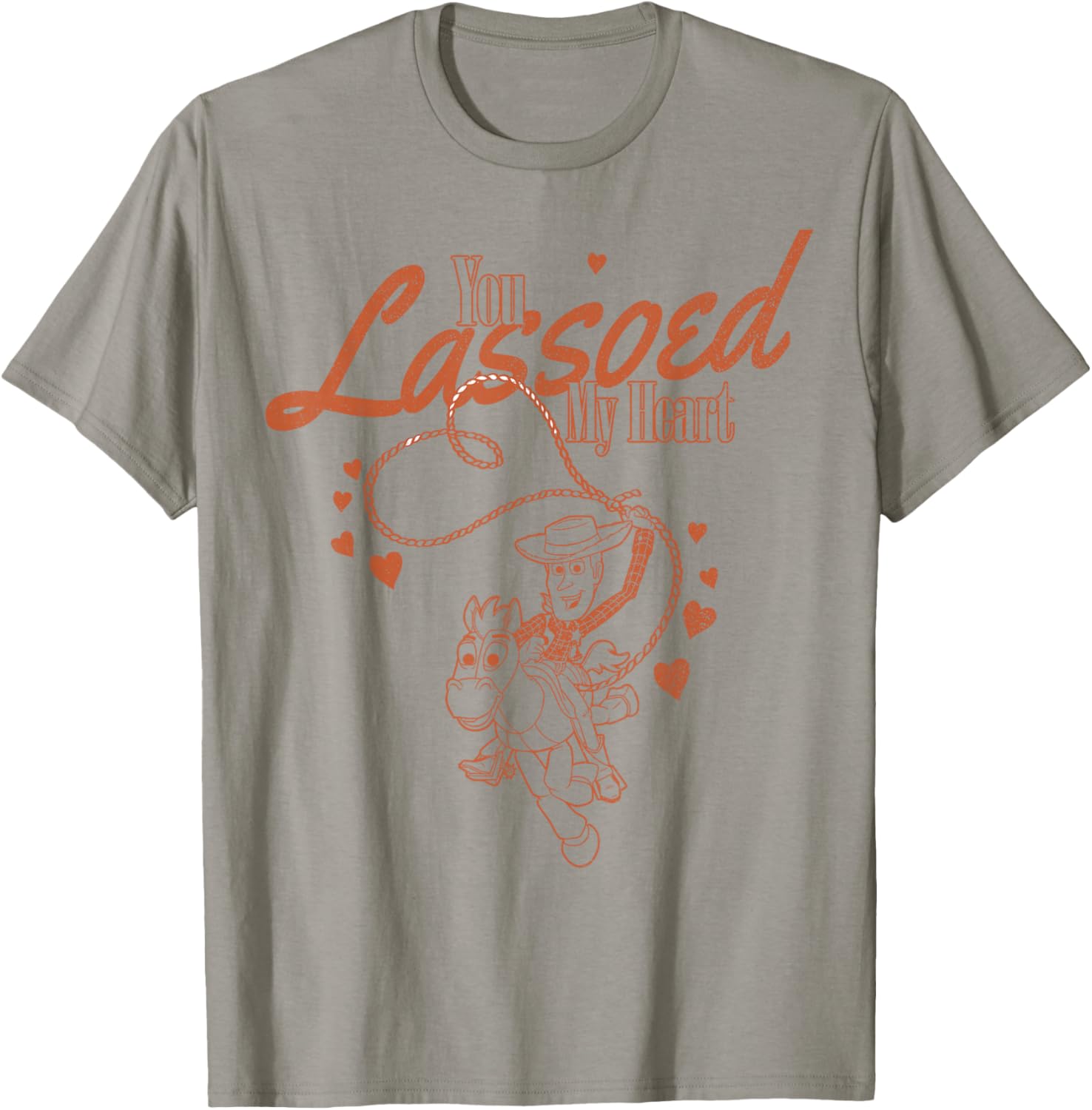 Disney Pixar Toy Story 4 Valentines Day You Lassoed My Heart T-Shirt - T-Shirt | Sand