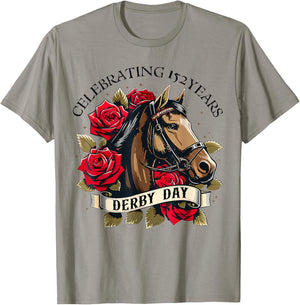 Celebrating 152 Years KY Derby Day Men Women Vintage T-Shirt - T-Shirt | Sand