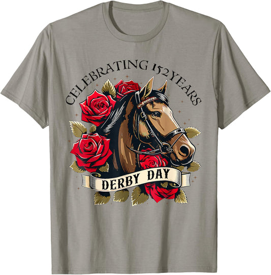 Celebrating 152 Years KY Derby Day Men Women Vintage T-Shirt - T-Shirt | Sand