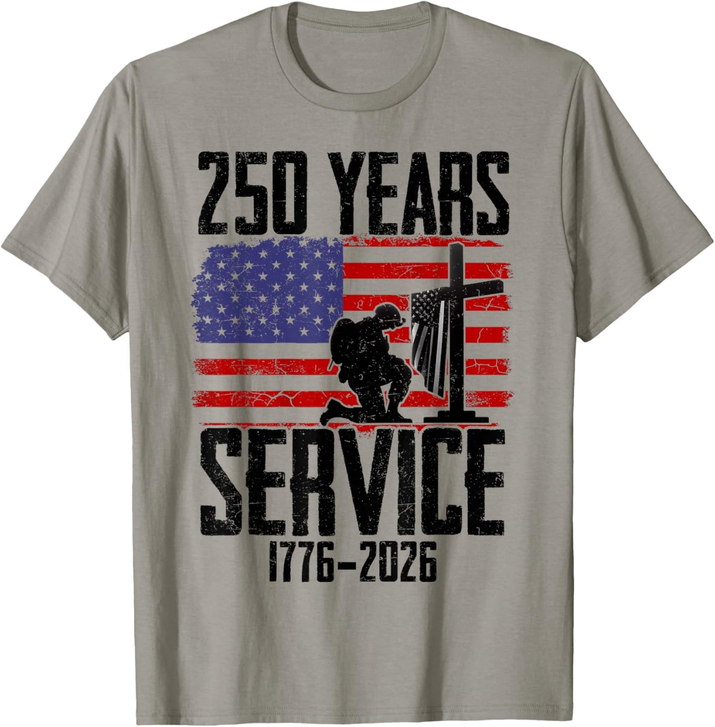American Flag 250 Years 1776-2026 250th Birthday Patriotic T-Shirt - T-Shirt | Sand