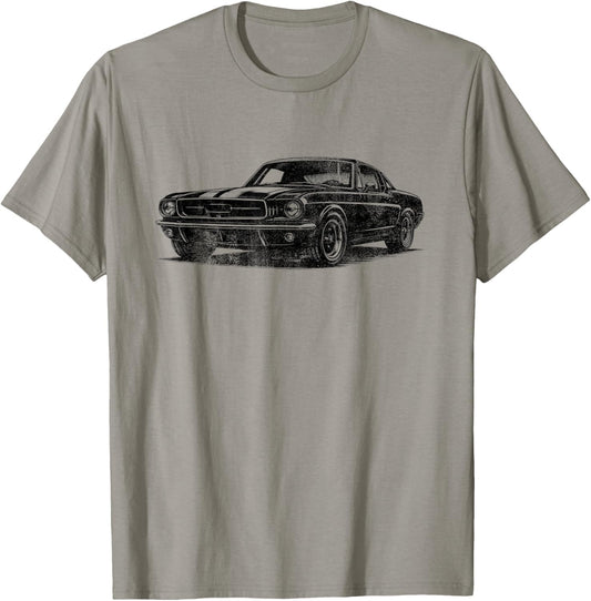 Classic American Muscle Car Retro Vintage 60s 70s Car Lover T-Shirt - T-Shirt | Sand