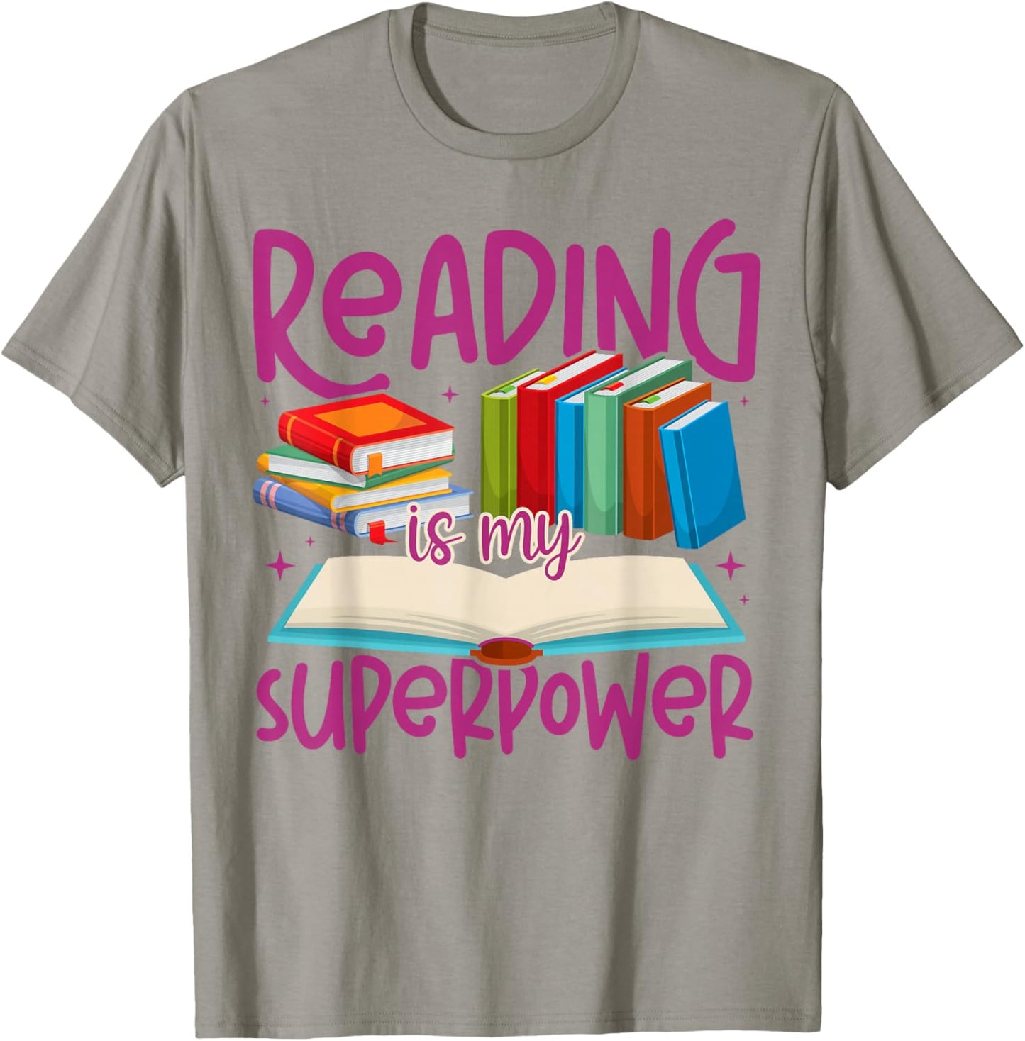 Book Reading Reading is My Superpower T-Shirt - T-Shirt | Sand