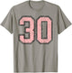 Pink and Black Number 30 Jersey Player Uniform #30 Fan T-Shirt - T-Shirt | Sand