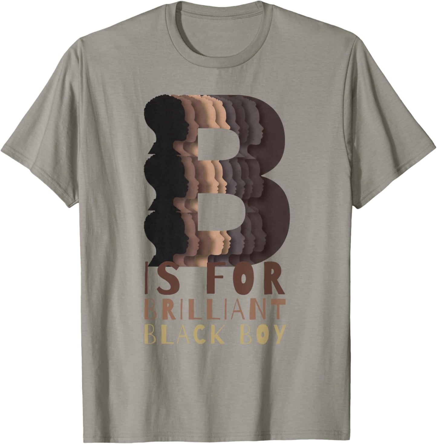 B is for Brilliant Black Boy Kid Black History Month Toddler T-Shirt - T-Shirt | Sand