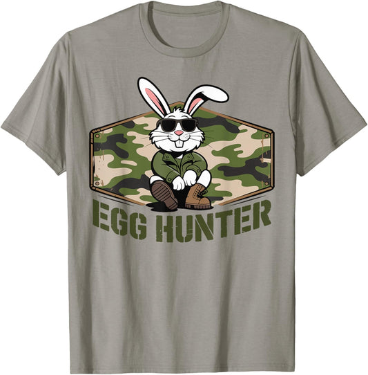 Cool Easter Bunny Egg Hunter Camo Military Funny Tactical T-Shirt - T-Shirt | Sand