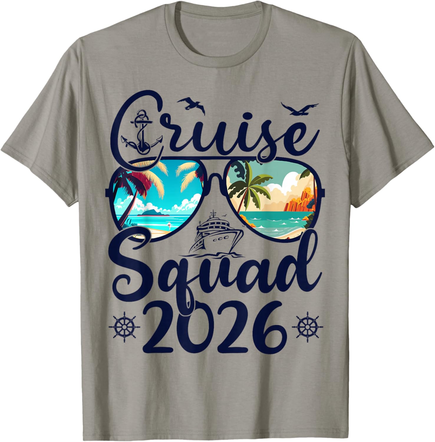 Cruise Squad 2026 Summer Vacation Matching Family Cruise T-Shirt - T-Shirt | Sand