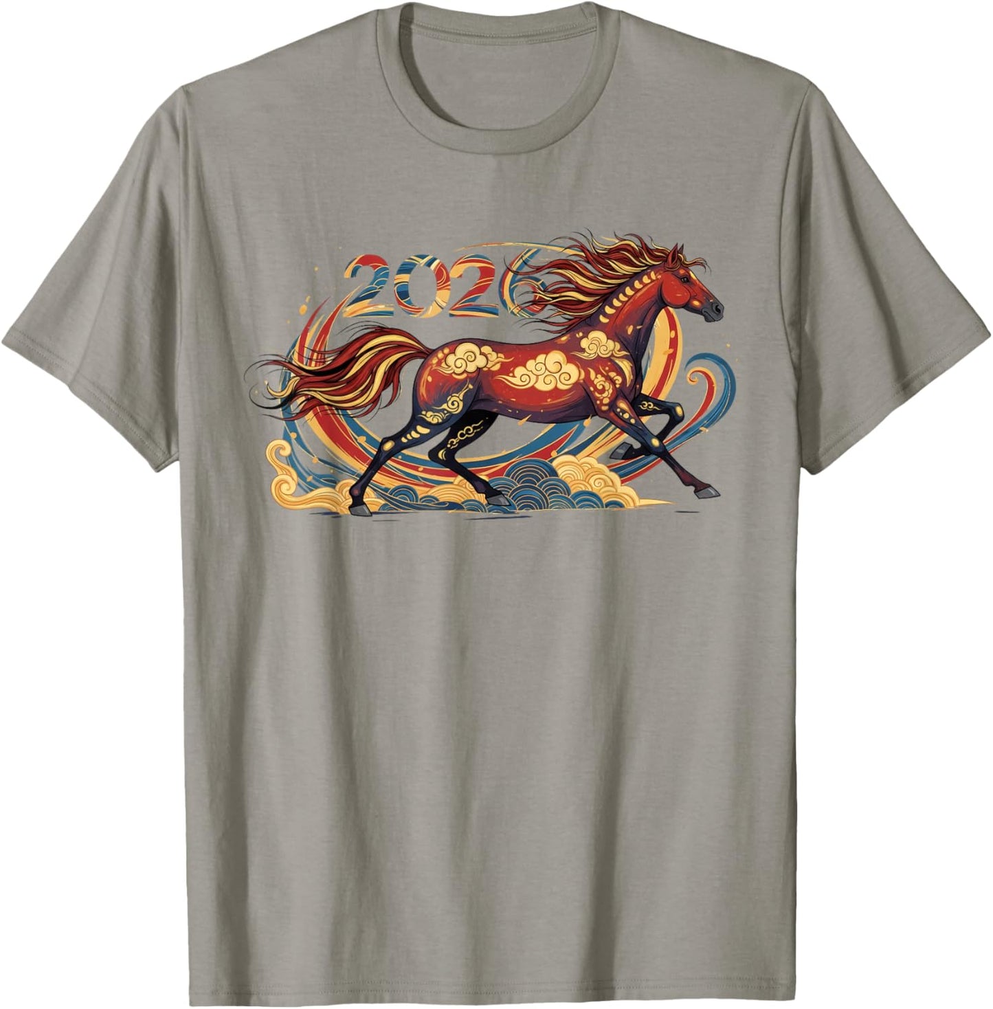 Celebrate 2026 Year of The Horse Lunar New Year T-Shirt - T-Shirt | Sand