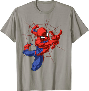 Marvel Comics Spider-Man Web Slinger Cool Action T-Shirt - T-Shirt | Sand
