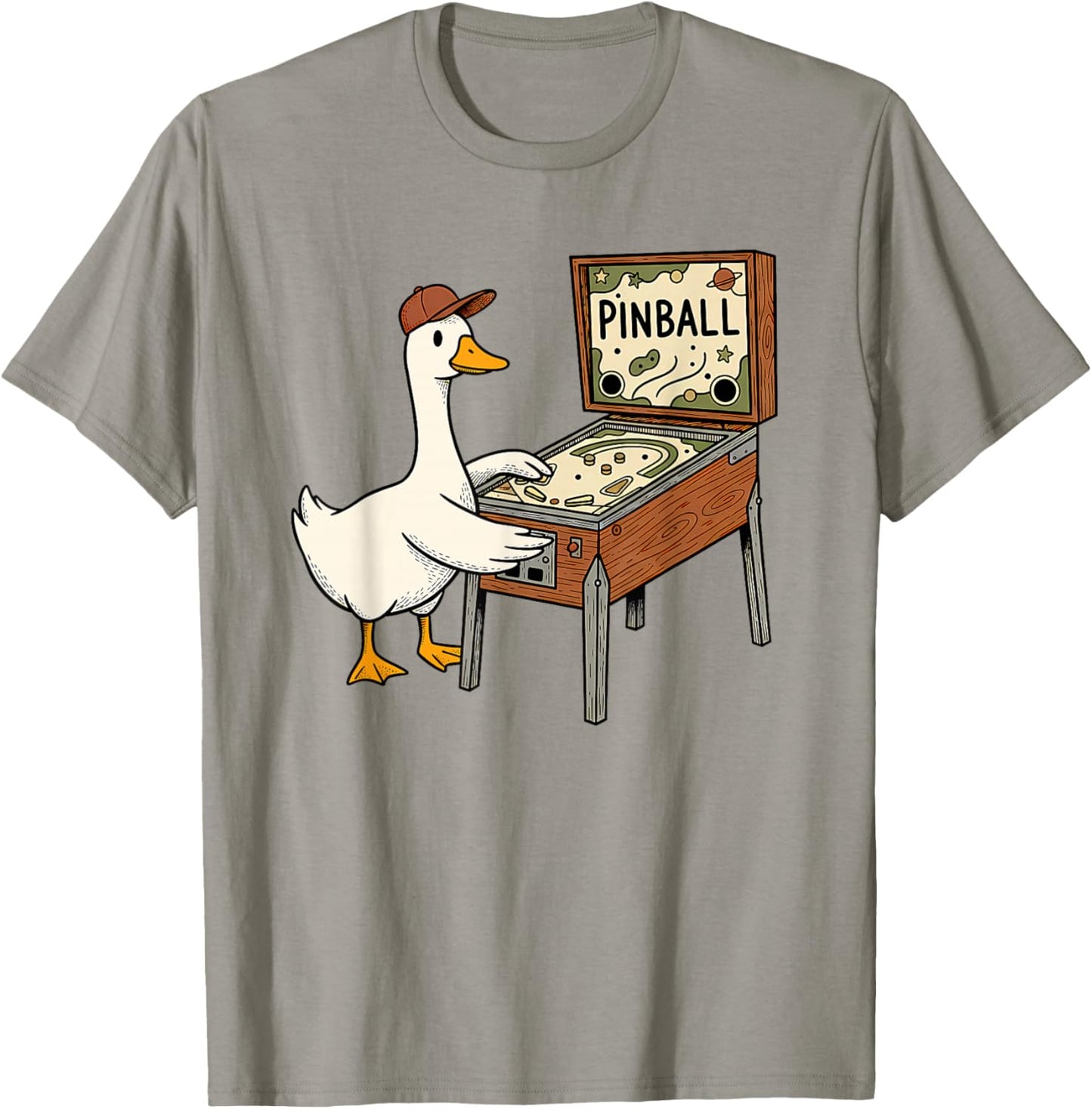 Pinball Silly Goose Pinball Wizard Pinball Lover Arcade Game T-Shirt - T-Shirt | Sand