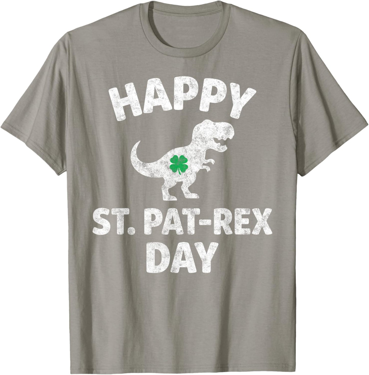 St.Patrick's T-Rex Dinosaur Shamrock Happy St. Pat-Rex Day T-Shirt - T-Shirt | Sand
