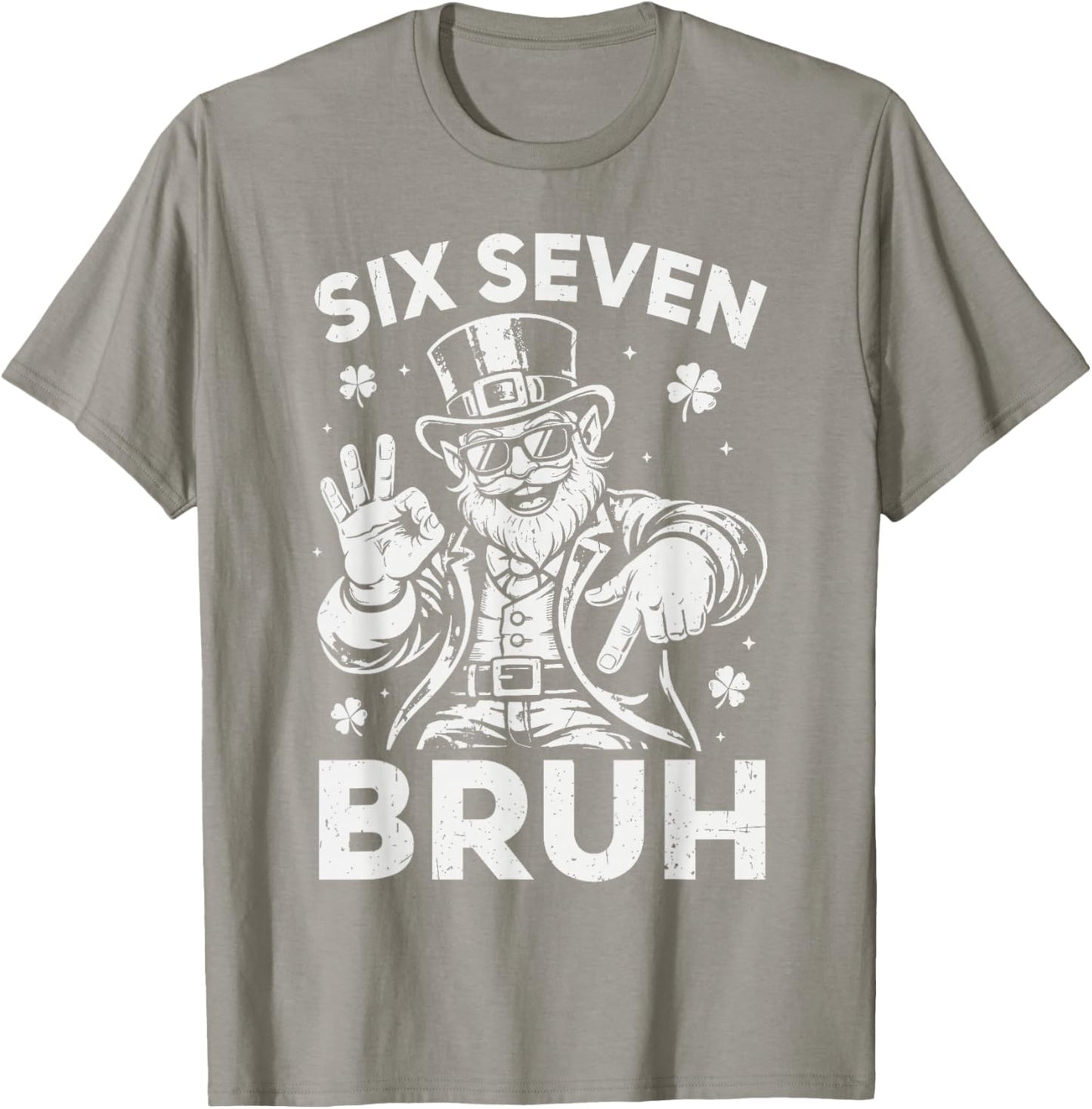 Bruh 67 St. Patrick's Day Leprechaun Six Seven 6 7 Boys Kids T-Shirt - T-Shirt | Sand