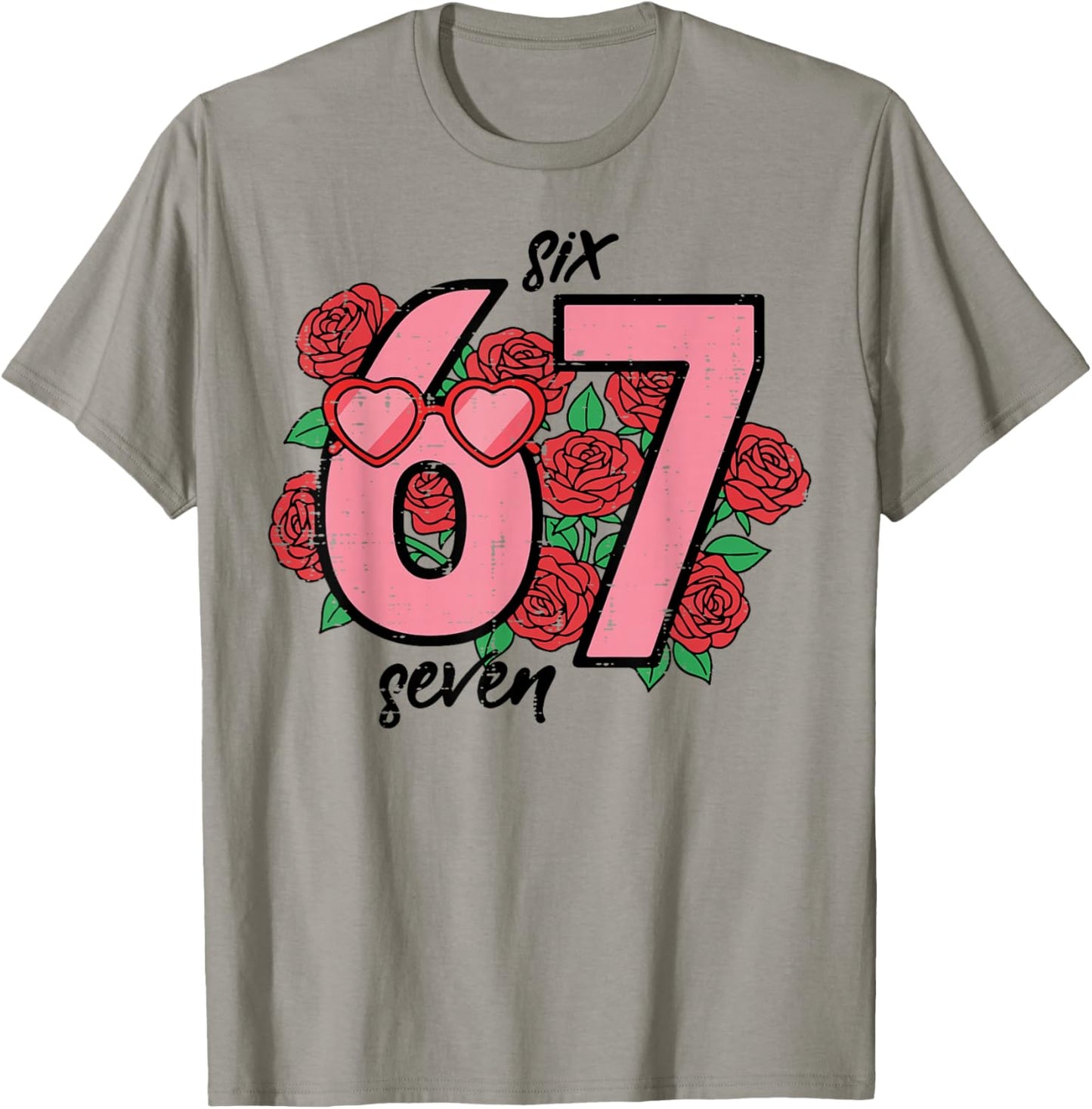 Six Seven 6 7 Valentines Day 67 Meme Kids Boys Youth Women T-Shirt - T-Shirt | Sand