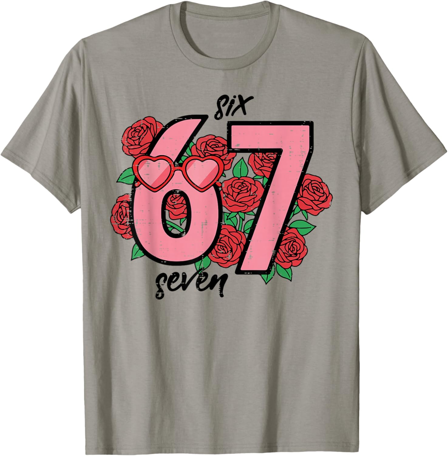 Six Seven 6 7 Valentines Day 67 Meme Kids Boys Youth Women T-Shirt - T-Shirt | Sand