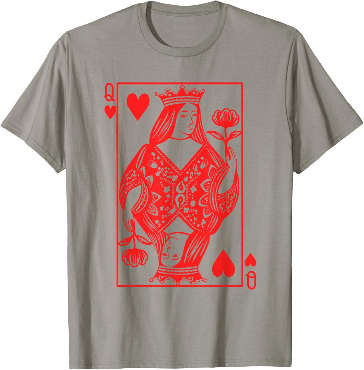 Queen of Hearts Girl Valentine Toddler Girls Valentine's Day T-Shirt - T-Shirt | Sand