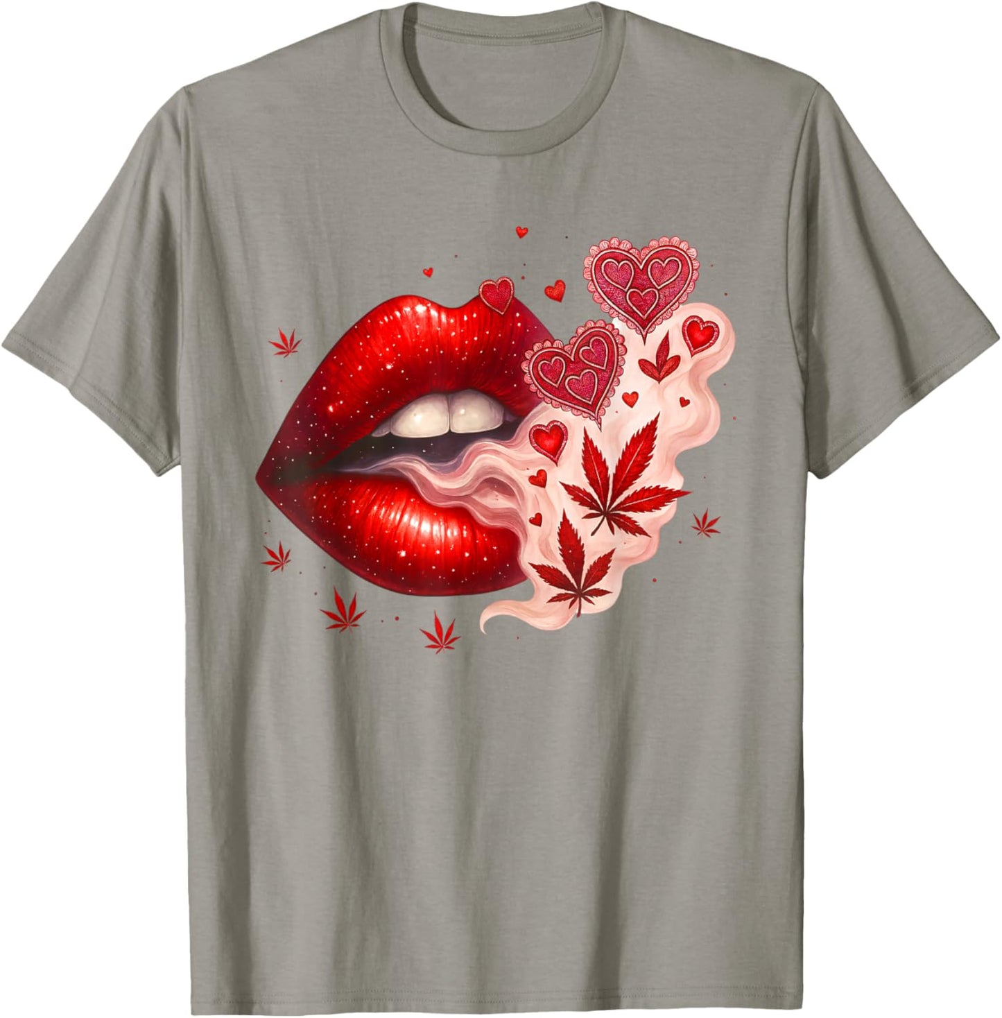 Valentine’s Day Cannabis Weed Lover Marijuana Stoner Babe T-Shirt - T-Shirt | Sand