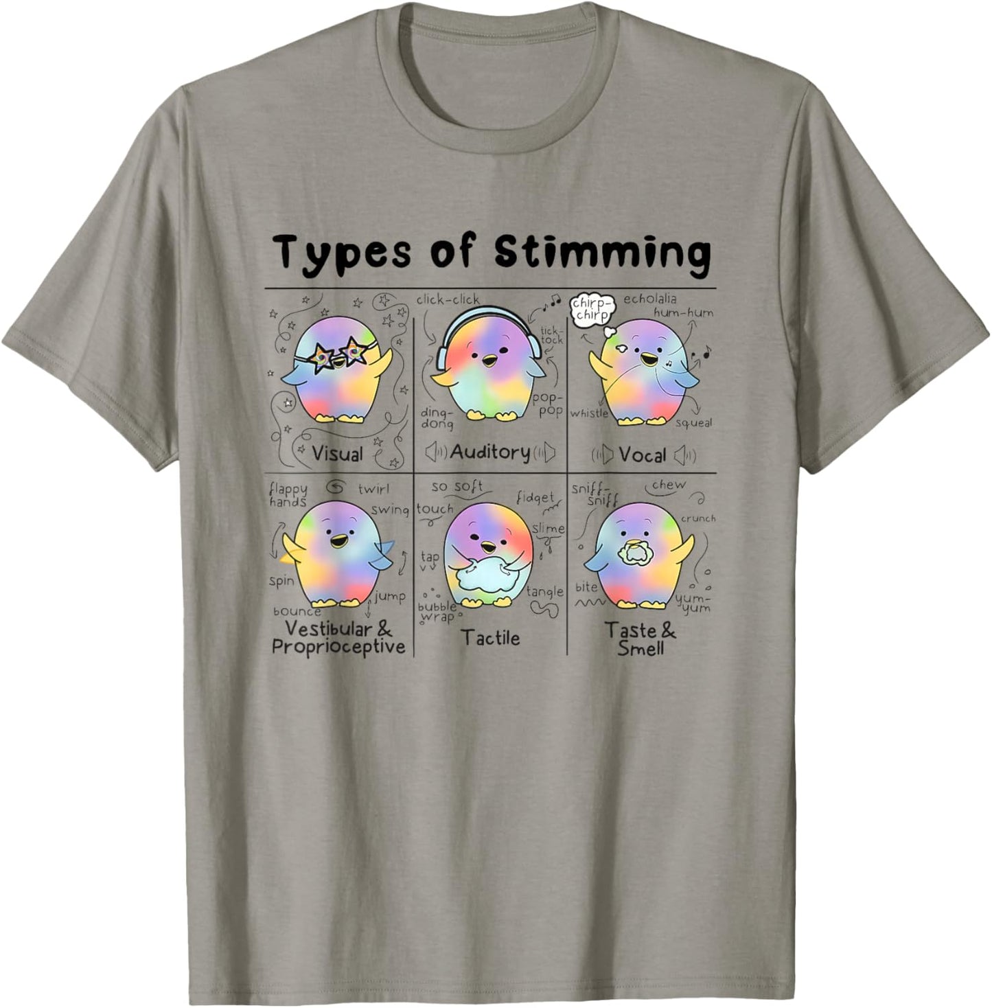 Types of Stimming T-Shirt - T-Shirt | Sand