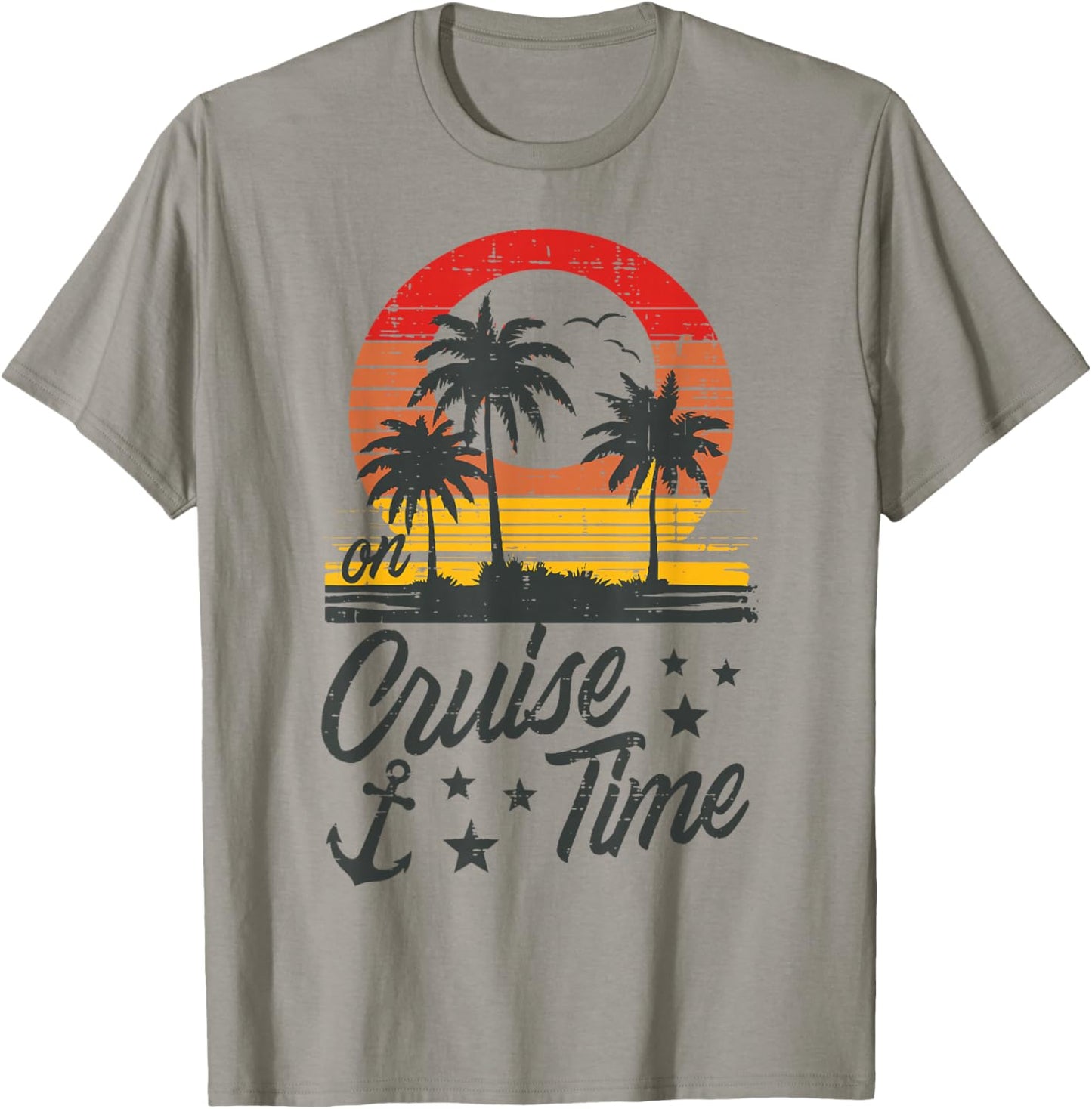Vacation On Cruise Time Sunset Retro Summer Women Men Kids T-Shirt - T-Shirt | Sand