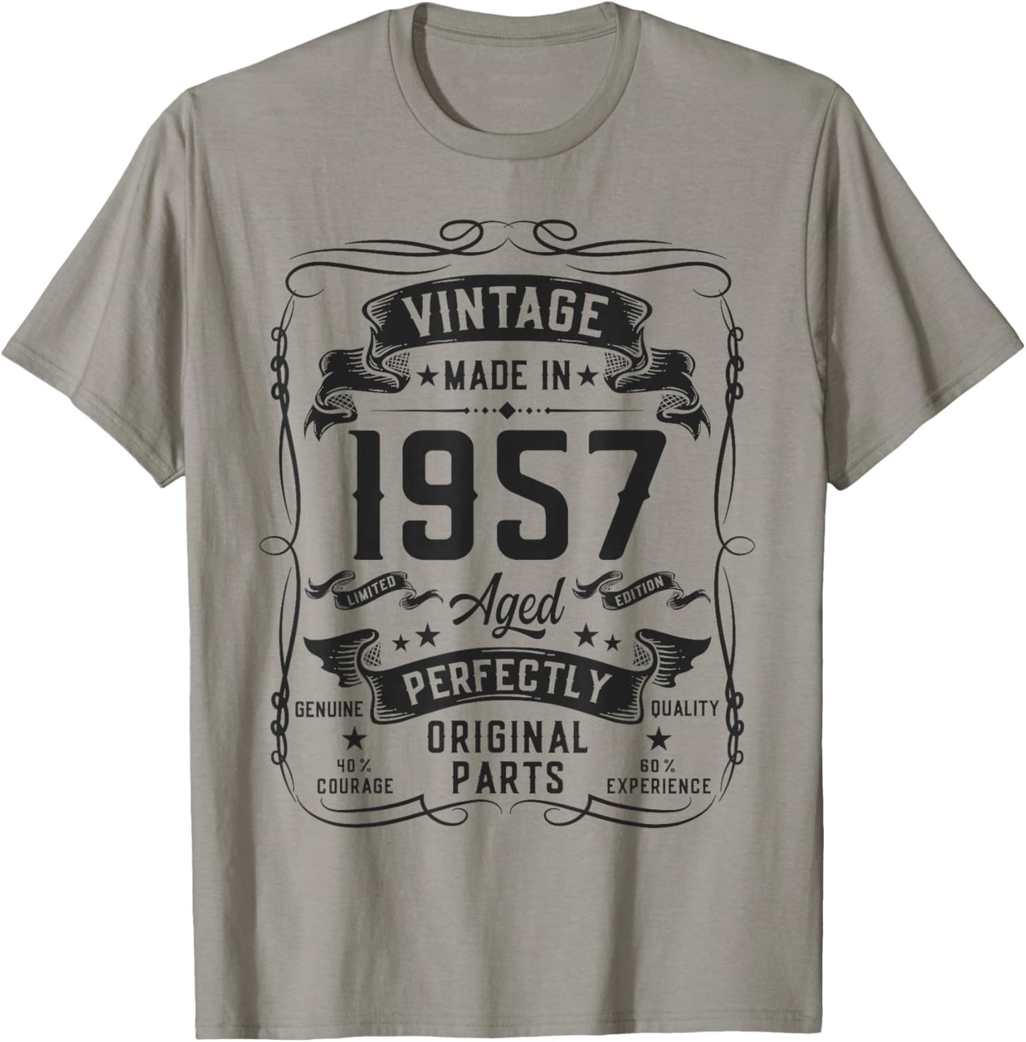 Vintage 1957 69yr 69th Birthday Gifts 69 Years Old T-Shirt - T-Shirt | Sand
