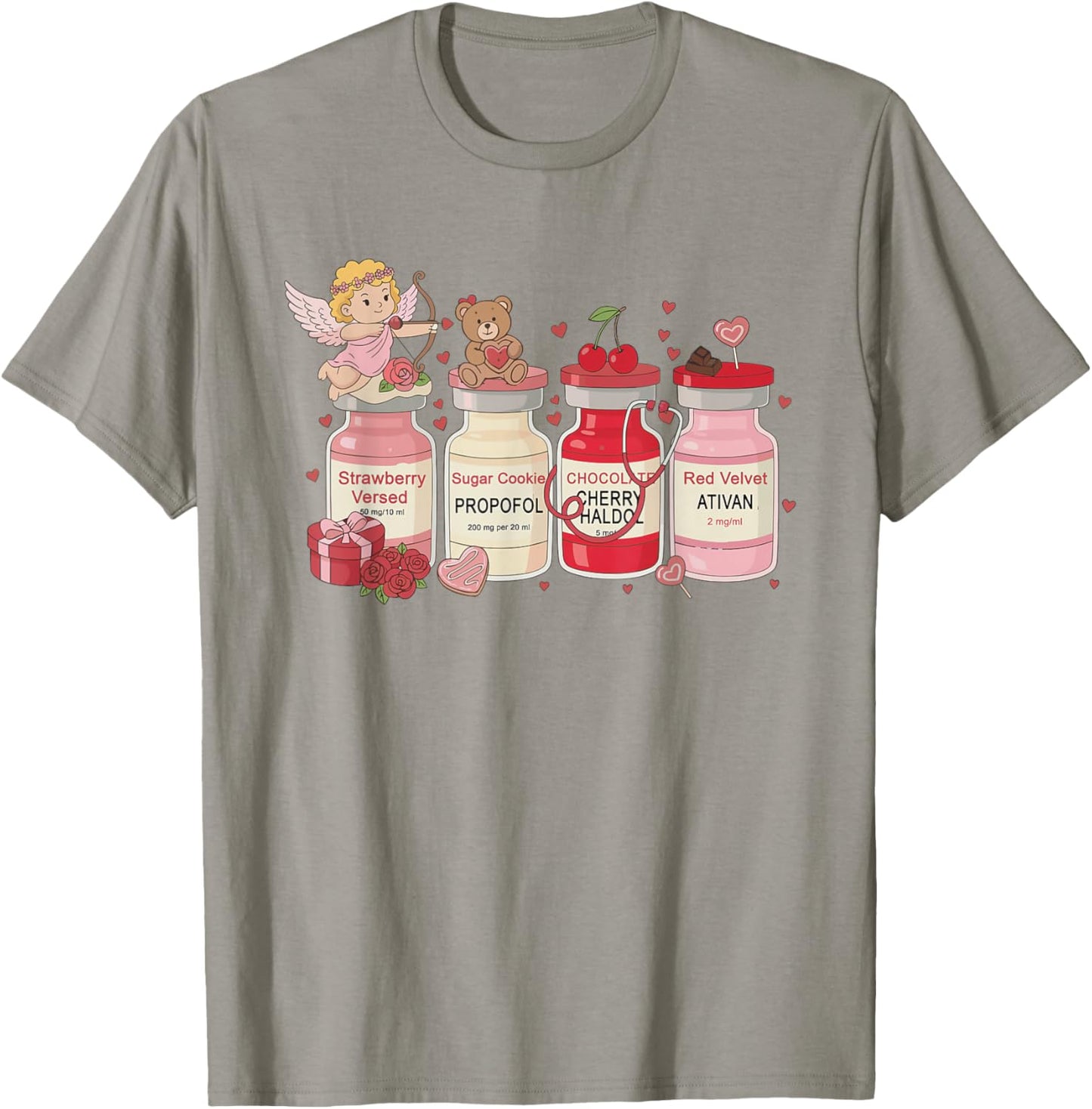 Cupid's Favorite Nurse Valentine Nursing Healthcare Worker T-Shirt - T-Shirt | Sand