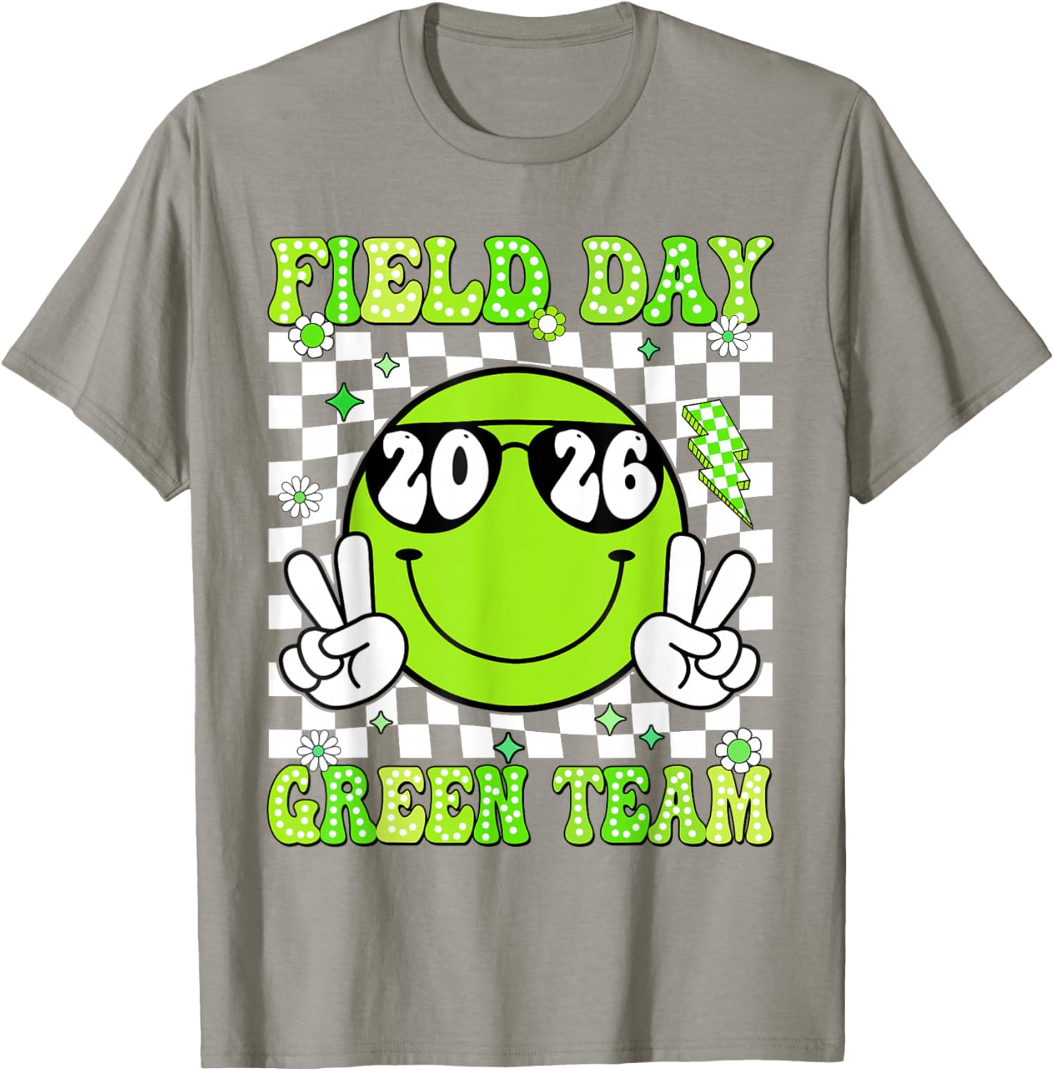 Field Day Green Team Funny for Teacher Kids Field Day Games T-Shirt - T-Shirt | Sand