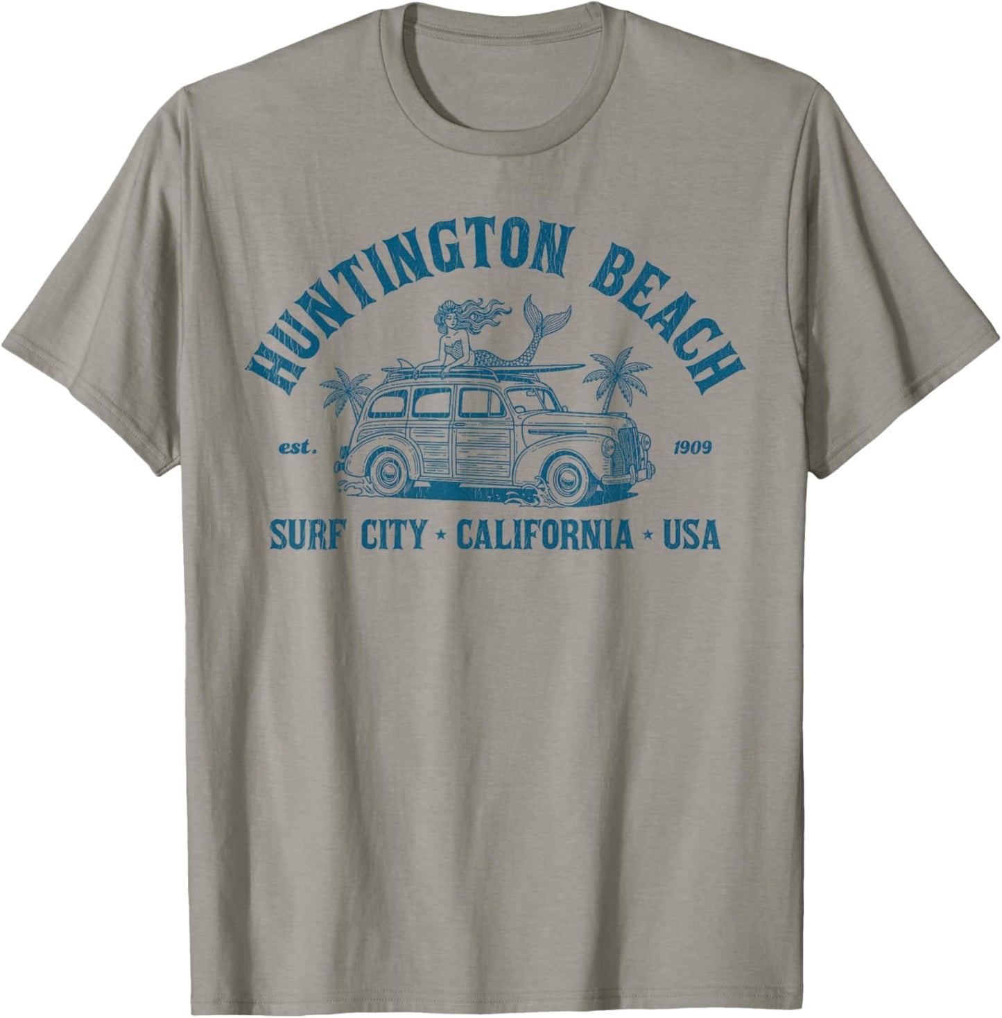 Vintage Huntington Beach California Shirt - Woody Surf City T-Shirt - T-Shirt | Sand