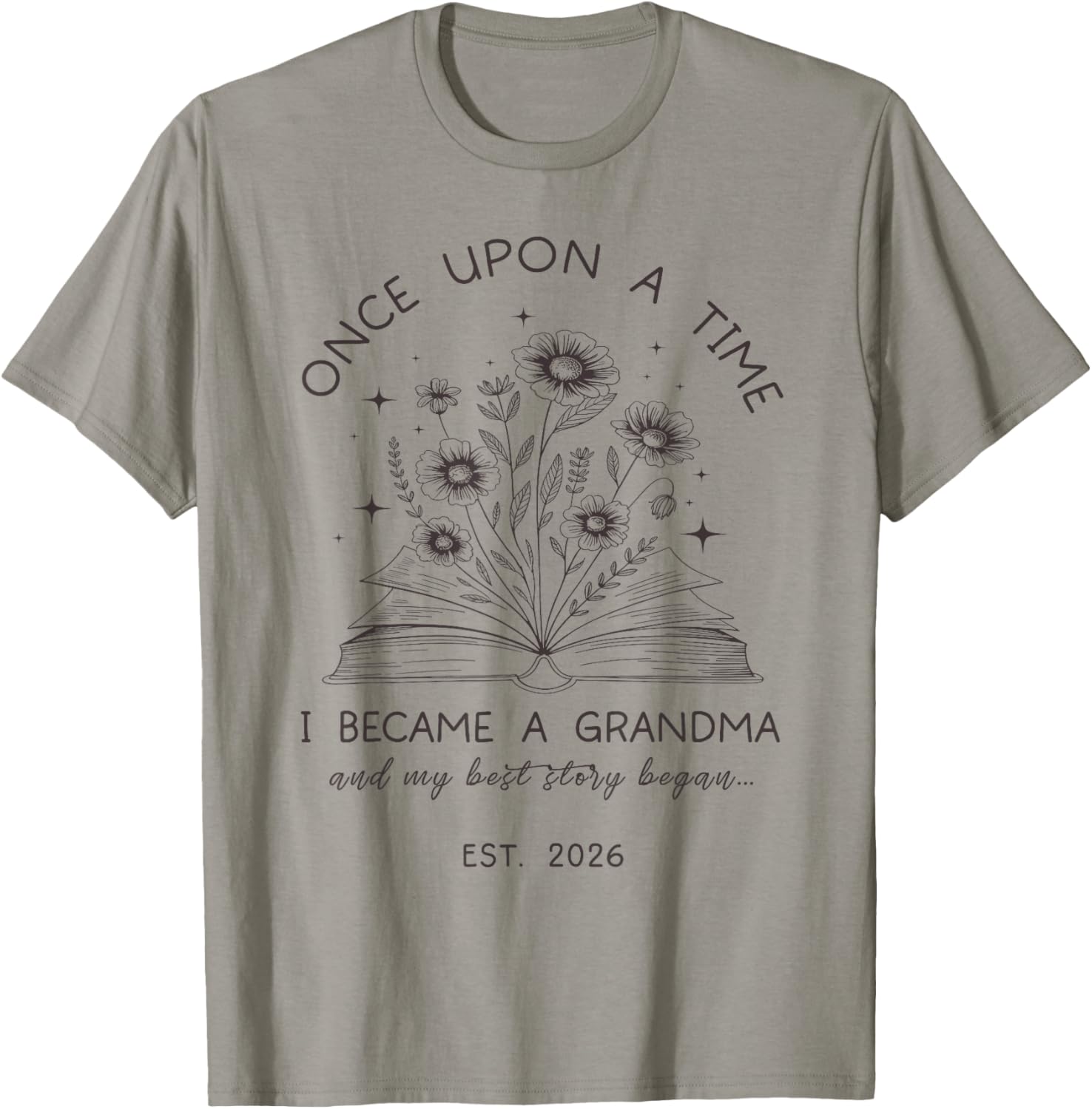 Grandma Est 2026 Floral Book Lover Best Chapter Yet T-Shirt - T-Shirt | Sand