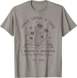 Grandma Est 2026 Floral Book Lover Best Chapter Yet T-Shirt - T-Shirt | Sand