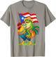 Puerto Rico Coquí Frog Riding Rooster Boricua Flag for Kids T-Shirt - T-Shirt | Sand