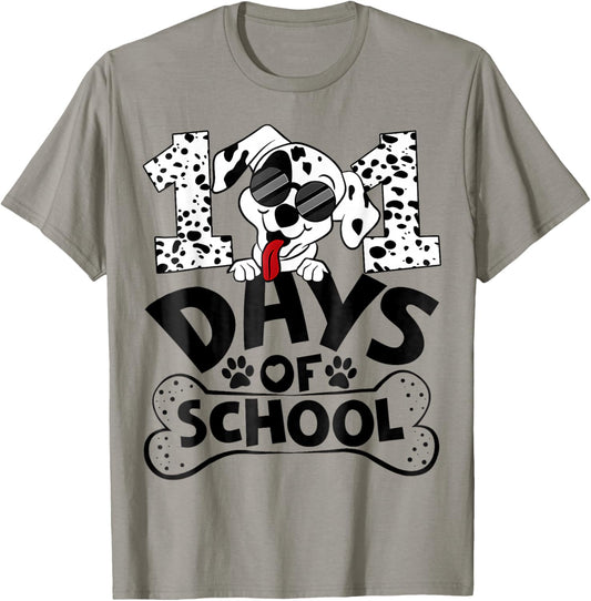 100 Days of School Dalmatian Dog Boy Kid 100th Day of School T-Shirt - T-Shirt | Sand