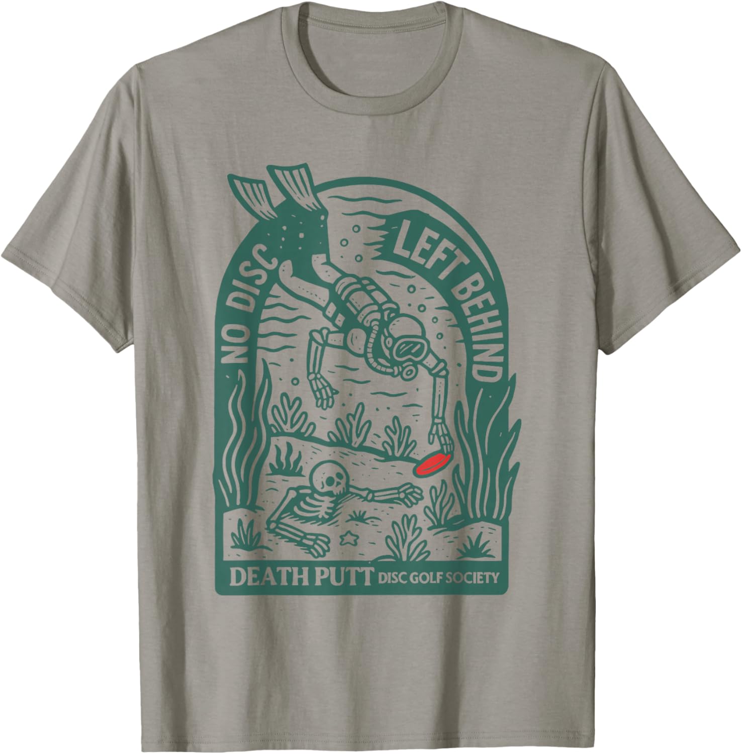 Vintage No Disc Left Behind Disc Golf Meme Golfer Golf Lover T-Shirt - T-Shirt | Sand