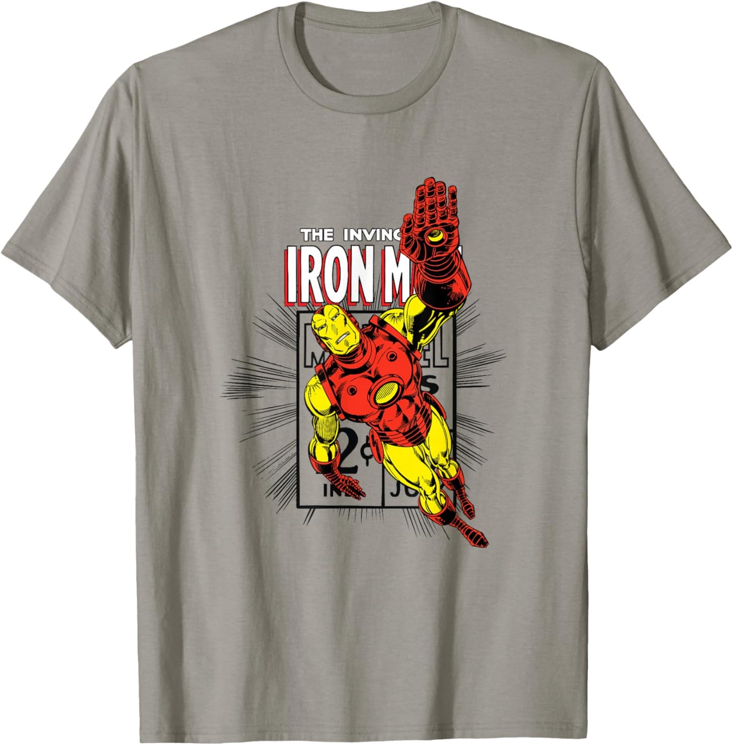 Marvel Comics Iron Man Retro Flying Pose Classic Armor T-Shirt - T-Shirt | Sand