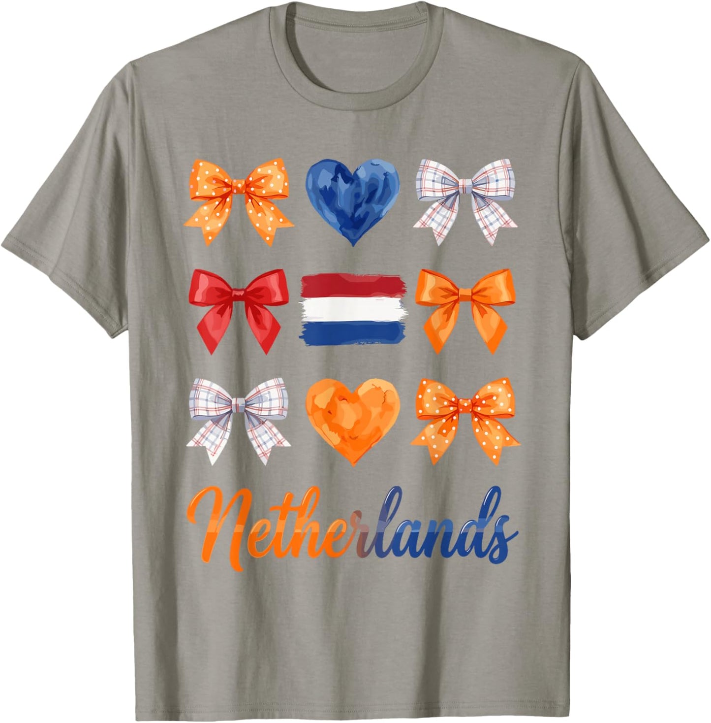 Coquette Bow Dutch Flag Netherlands Holland Cute Girls T-Shirt - T-Shirt | Sand