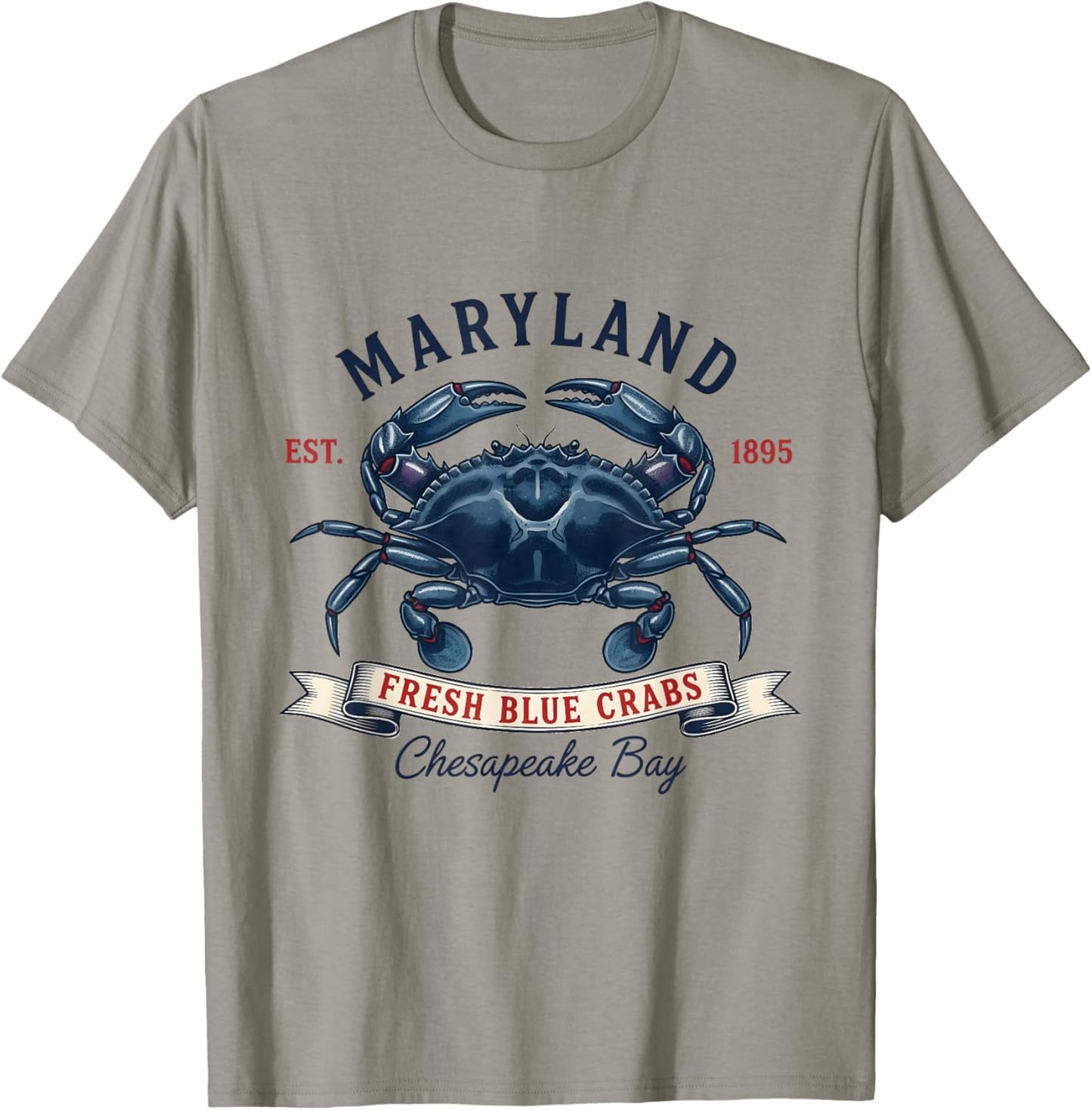 Maryland State Flag Crab T-Shirt - T-Shirt | Sand