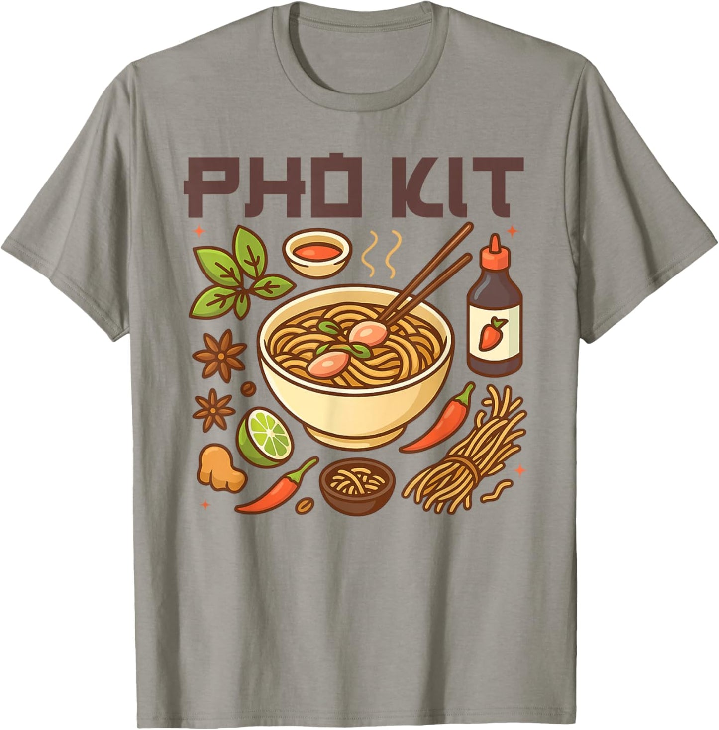 pho kit Funny Japanese Food Vintage Ramen pho kit T-Shirt - T-Shirt | Sand