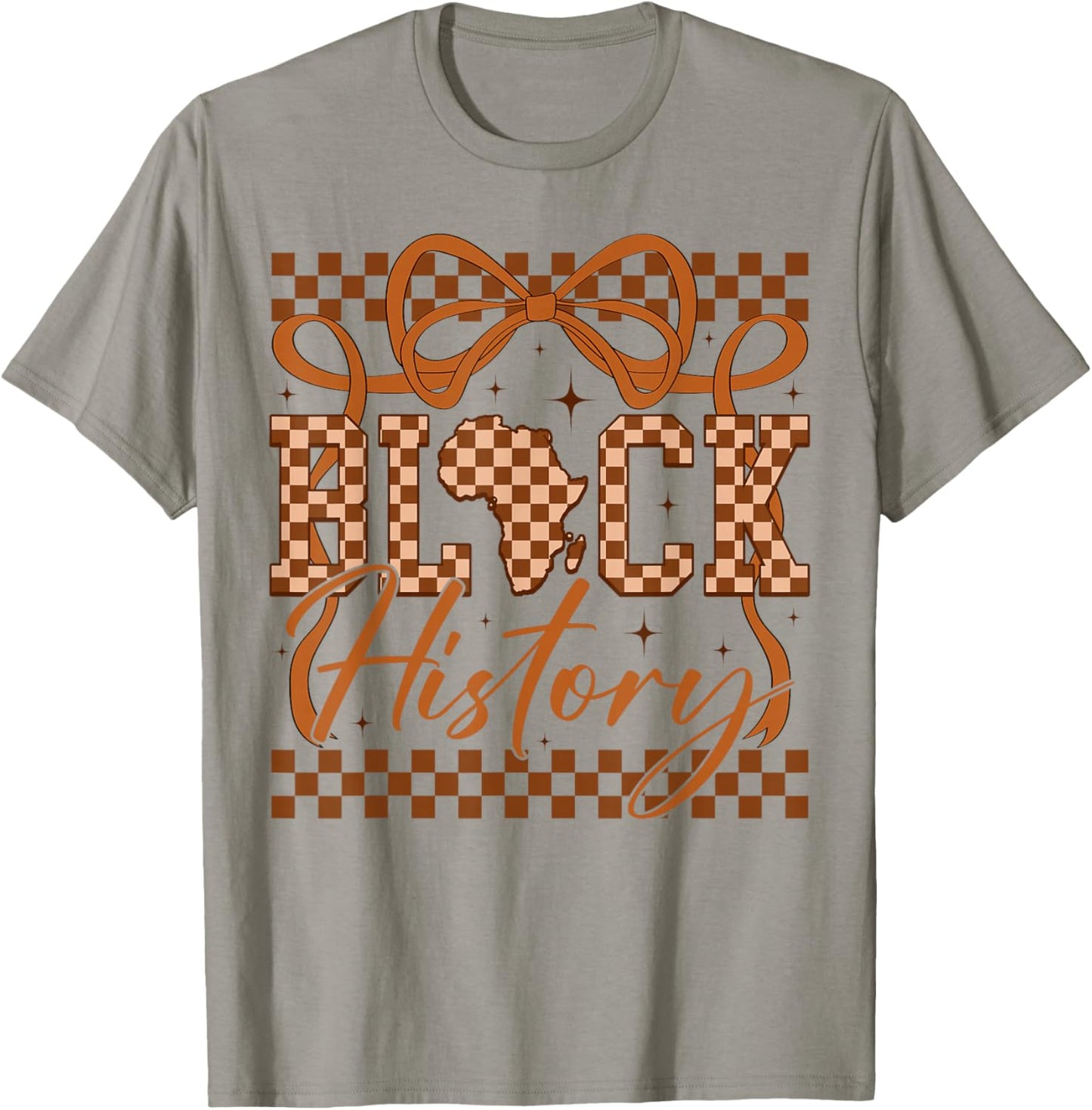 Black History Month Coquette Bow African Americans Women BHM T-Shirt - T-Shirt | Sand