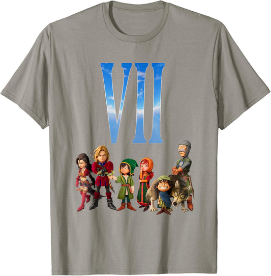Dragon Quest VII REIMAGINED Adventuring Party T-Shirt - T-Shirt | Sand