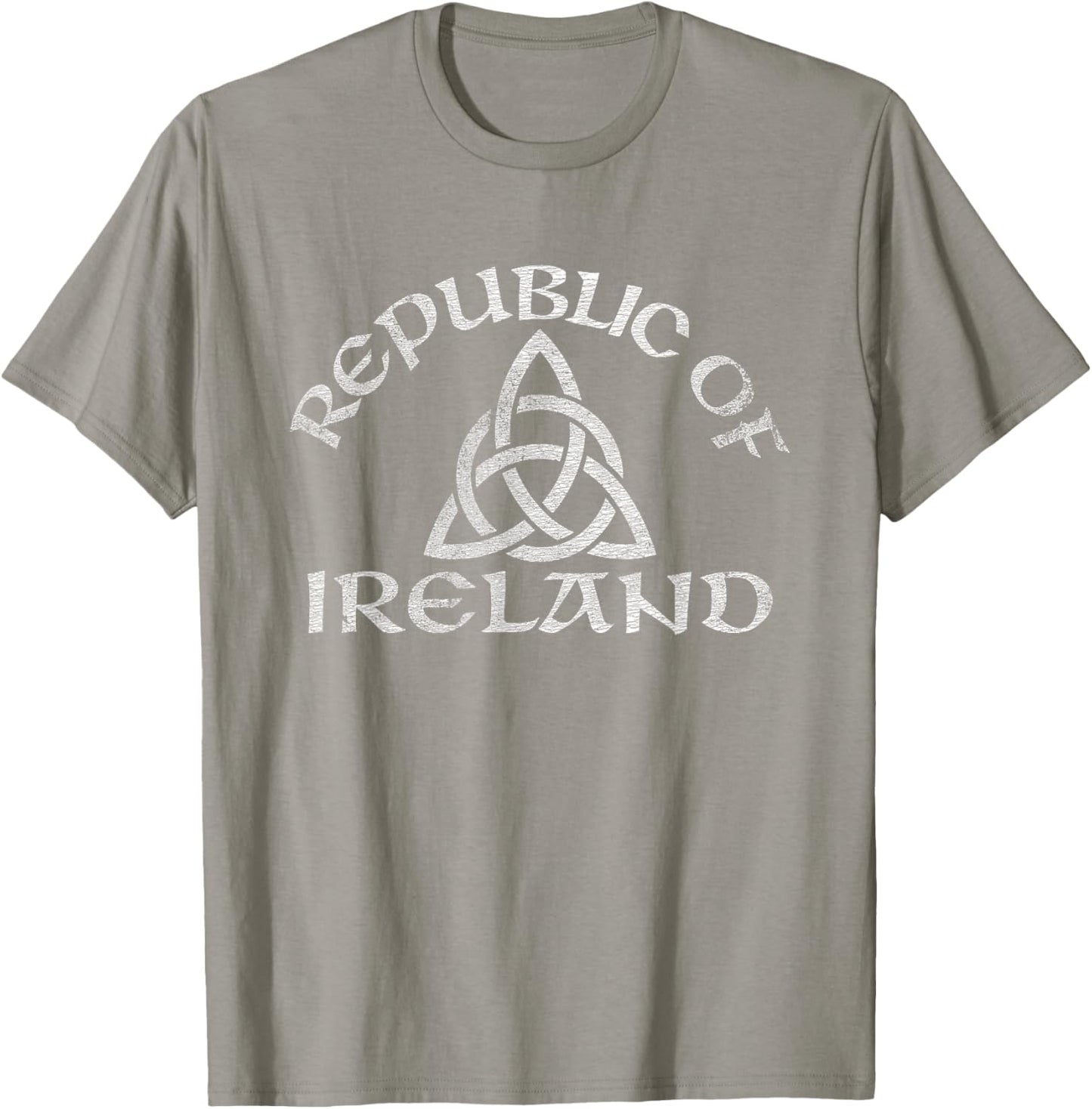 Republic of Ireland Triquetra Knot Distressed T-Shirt - T-Shirt | Sand