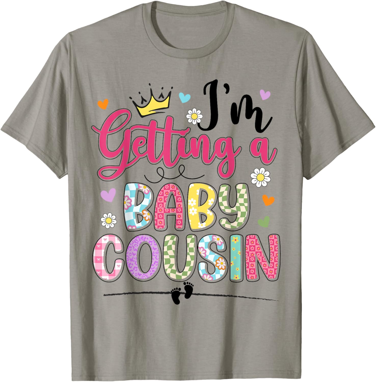 I'm Getting A Baby Cousin Pregnancy Announcement Toddler Kid T-Shirt - T-Shirt | Sand