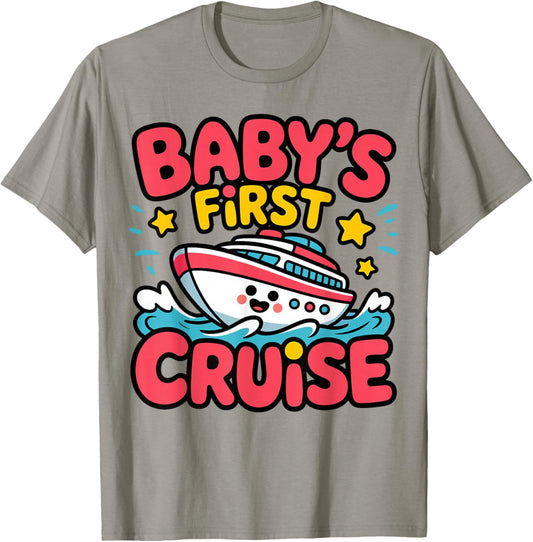 Baby’s First Cruise Cute Family Vacation Cruise Shirt T-Shirt - T-Shirt | Sand