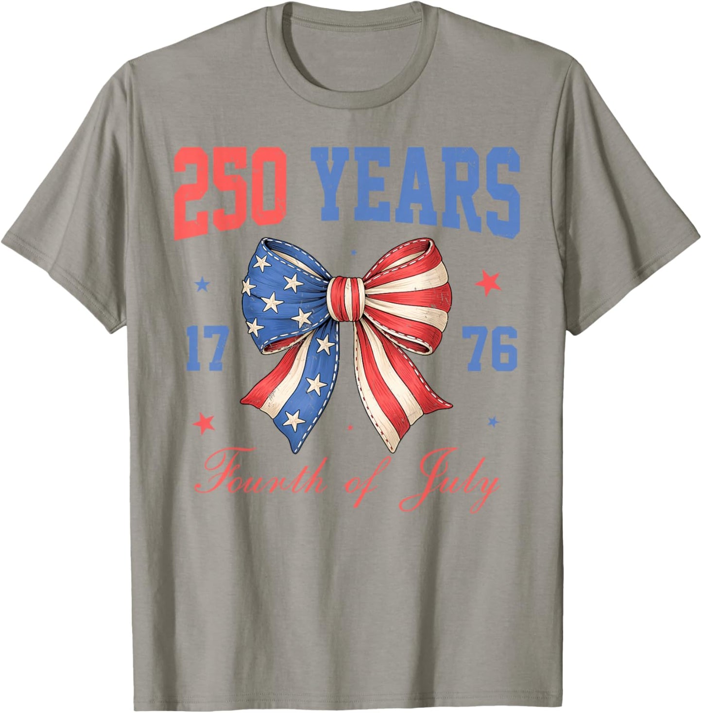 USA 250th Birthday 1776 2026 Women Adult 4th of July T-Shirt - T-Shirt | Sand