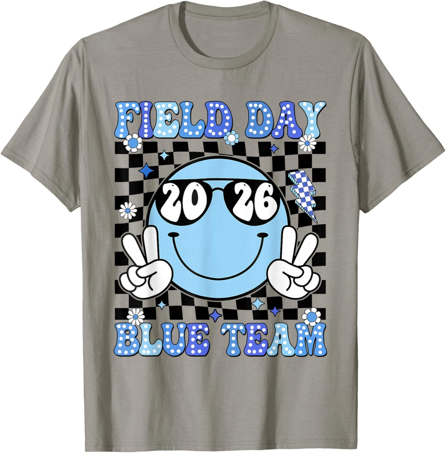 Field Day Blue Team Funny for Teacher Kids Field Day Games T-Shirt - T-Shirt | Sand